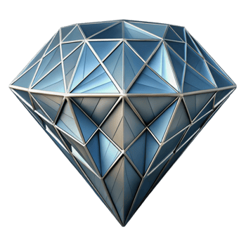 serene artistic Geometric Diamond Pattern Faceted Edges Cutout premium png