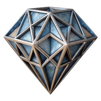 vibrant abstract Geometric Diamond Pattern Faceted Edges Cutout exclusive png