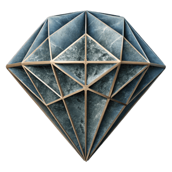 vibrant abstract Geometric Diamond Pattern Faceted Edges Cutout professional png