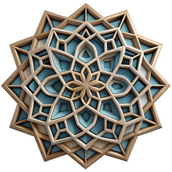 stunning traditional Geometric Pattern Cutout with Repeating Design high resolution png