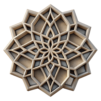 wonderful traditional Geometric Pattern Cutout with Repeating Design premium png