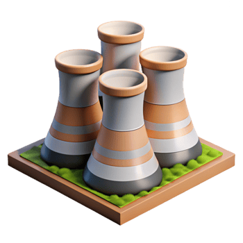 magnificent minimalist Geothermal Power Plant Cooling Towers Transparent exclusive png