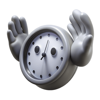 serene abstract Ghostly Clock Hands Fading Isolated Element professional png