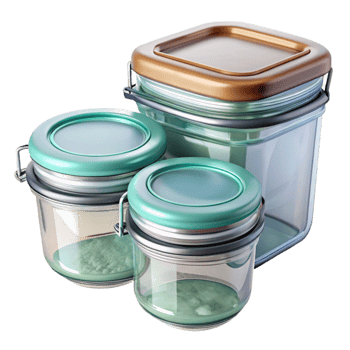 elegant contemporary Glass Food Storage Containers with Airtight Lids Transparent exclusive png