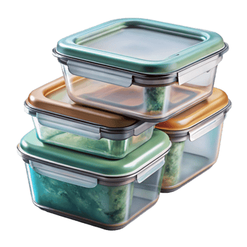 beautiful abstract Glass Food Storage Containers with Airtight Lids Transparent high quality png