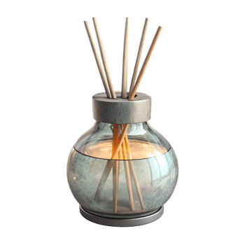 stunning abstract Glass Jar Diffuser with Reed Sticks Isolated png