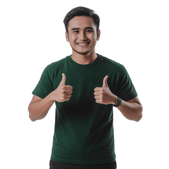 Gesture of approval by guy in t-shirt png