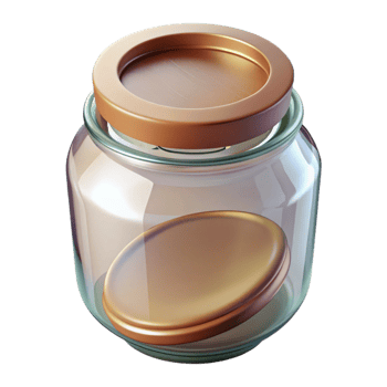 serene classic Glass Jar with Lid Transparent Background exclusive png