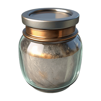 magnificent vintage Glass Jar with Metal Lid Angled View Cutout high resolution png