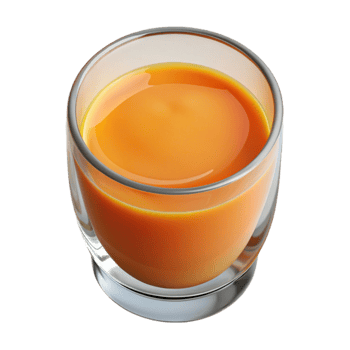 dramatic modern Glass of Orange Juice Top View Cutout Transparent Background original png