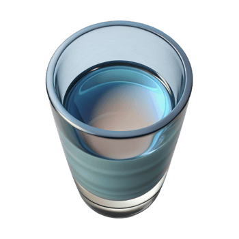 beautiful classic Glass of Water Top Down View Cutout original png