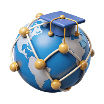 wonderful rustic Global Education Network Map Isolated exclusive png