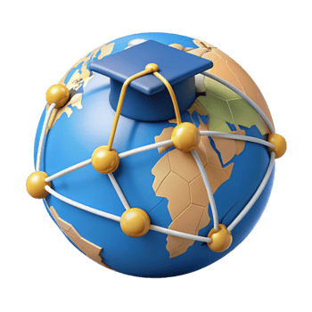 impressive modern Global Education Network Map Isolated original png