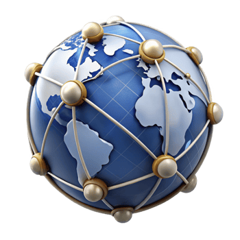 magnificent modern Global Network Connections Transparent Background detailed png