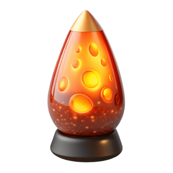 wonderful minimalist Glowing Lava Lamp Molten Wax Isolated genuine png