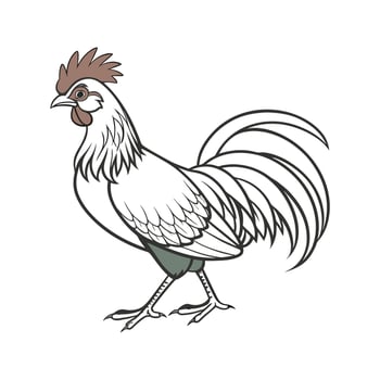 Vivid Polish Chicken Realistic Color Illustration vector