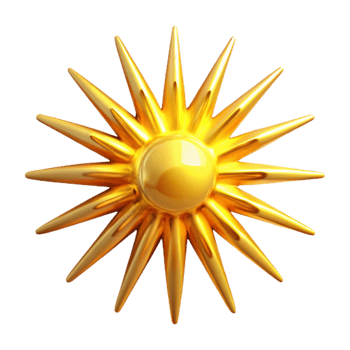 wonderful traditional Golden Yellow Light Burst Cutout high quality png
