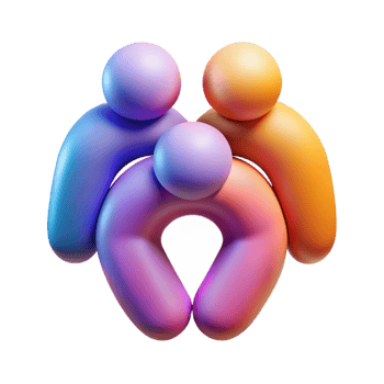 stunning vintage Gradient Abstract Shapes Symbolizing Human Bonds Isolated authentic png