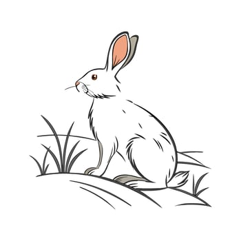 Rex Rabbit Realistic Color Portrait vector