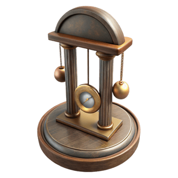 wonderful minimalist Grandfather Clock Pendulum Swinging Transparent Background png