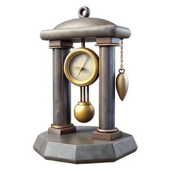 stunning rustic Grandfather Clock Pendulum Swinging Transparent Background genuine png