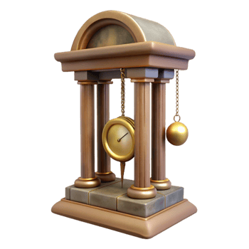 extraordinary creative Grandfather Clock Pendulum Swinging Transparent Background png