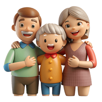 extraordinary minimalist Grandmother Teaching Granddaughter to Sew Transparent Background detailed png
