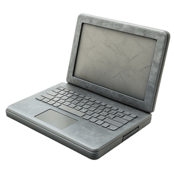 serene classic Gray Laptop with Closed Screen Cutout exclusive png