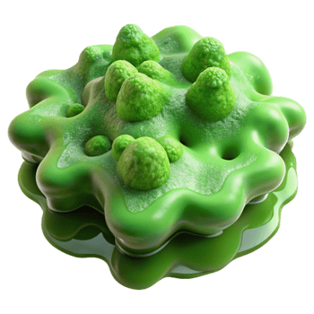 stunning minimalist Green Algae Growth in Water Close Up Cutout original png