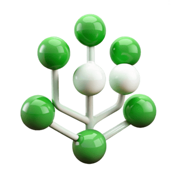 extraordinary artistic Green Binary Tree Structure Isolated Element exclusive png