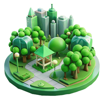 impressive classic Green City Park Landscape Transparent high quality png