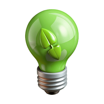 stunning vintage Green Eco Friendly Lightbulb Cutout with Transparent Background original png
