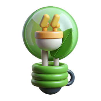 stunning contemporary Green Energy Concept Illustration Isolated on Transparent Background high quality png