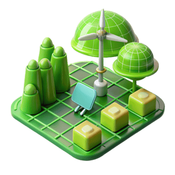 impressive abstract Green Energy Power Grid Diagram Transparent high quality png