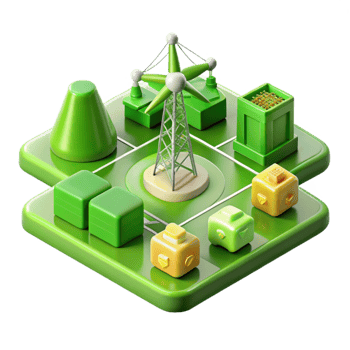 stunning contemporary Green Energy Power Grid Diagram Transparent premium png