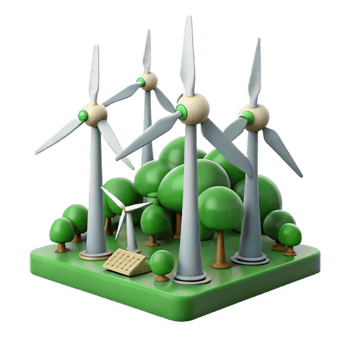 stunning traditional Green Energy Production Isolated Wind Turbine Farm exclusive png