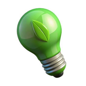 vibrant classic Green Energy Saving Lightbulb Transparent premium png