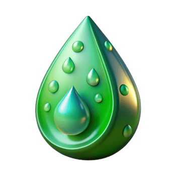 dramatic vintage Green Holographic Meadow Cutout with Dewdrop Detail Transparent Background png