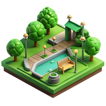 stunning abstract Green Infrastructure Projects Isolated Park Scene png