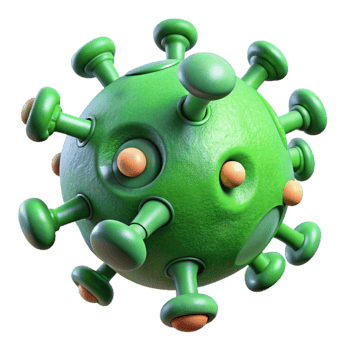 vibrant creative Green Nanobot Regenerating Tissue Cutout detailed png