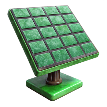 magnificent creative Green Solar Panel Array Side View Isolated original png