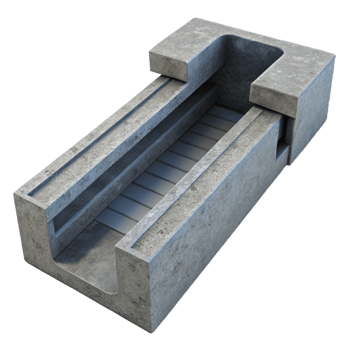 impressive traditional Grey Concrete Drainage Ditch Detail Cutout high quality png