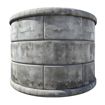 beautiful minimalist Grey Concrete Reservoir Wall Detail Isolated detailed png