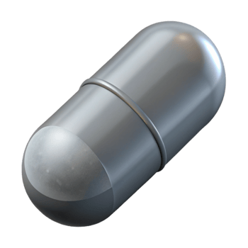 impressive minimalist Grey Pill Capsule Cutout on Transparent Background professional png