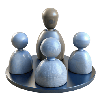 vibrant traditional Group Brainstorming Meeting Silhouette Transparent Background professional png