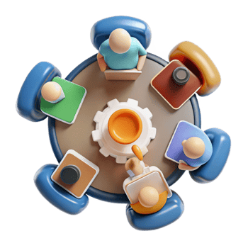 stunning creative Group Brainstorming Session Cutout Top View exclusive png