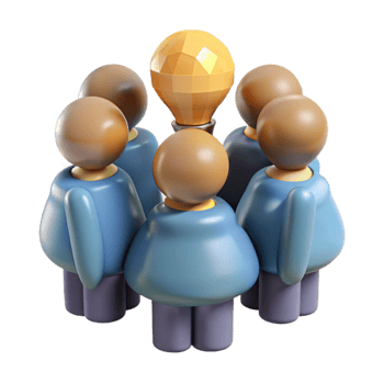 extraordinary rustic Group Huddle Brainstorming Ideas Isolated professional png