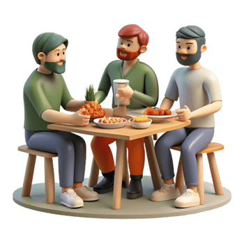 magnificent vintage Group Sharing Meal Together Outdoors Cutout exclusive png