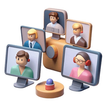 wonderful rustic Group Conference Call Isolated with Multiple Screens genuine png