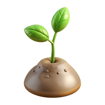 stunning artistic Growing Plant Emerging From Seed Transparent Background genuine png
